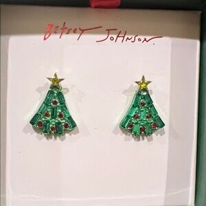 Betsey Johnson | Festive Christmas Tree Earrings 🎄